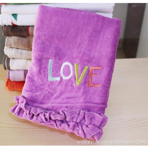 Embroidery Cotton Terry Towel for Christmas Promotion (WJ-F1059)